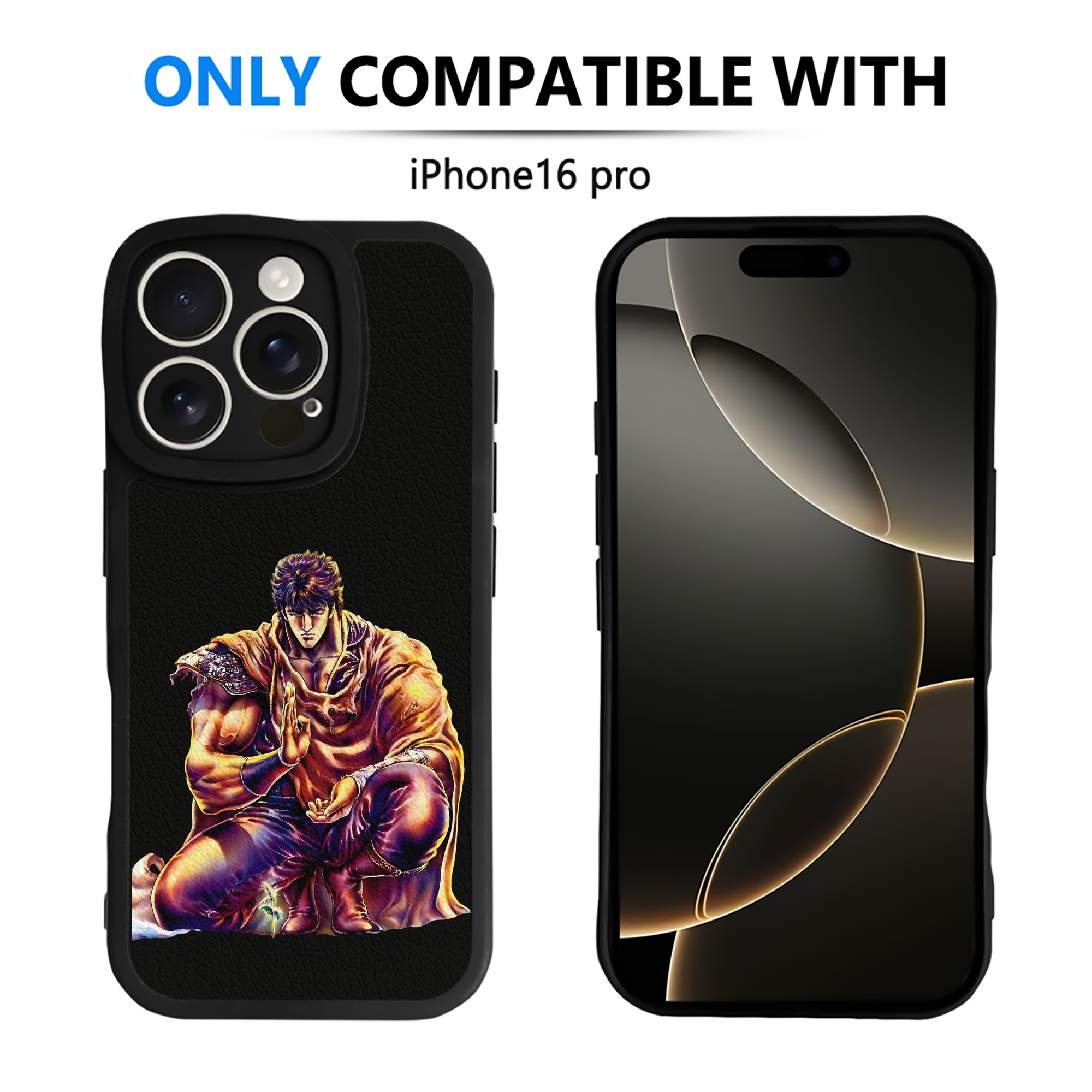 （画像用） 北斗の拳 Fist of the North Star 【iPhone 16シリーズ対応】シリコンスマホケース（レザー調） 材質：シリコン